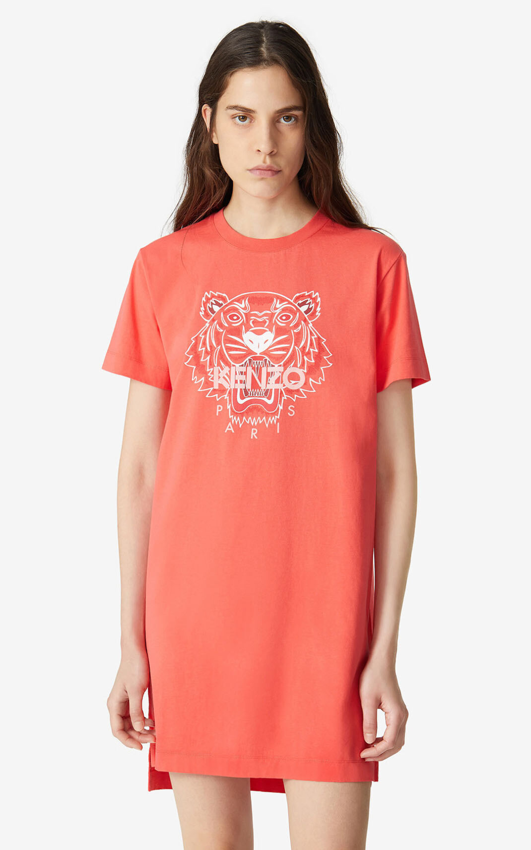 Robe Kenzo Tiger T shirt Femme Rouge | MZQP-05689